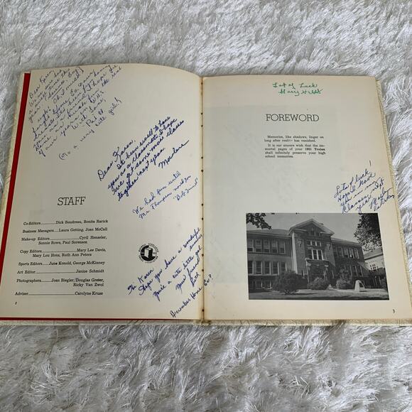 Worthington Minnesota Trojans 1951 Year Book Cream Leather - Picture 4 of 6